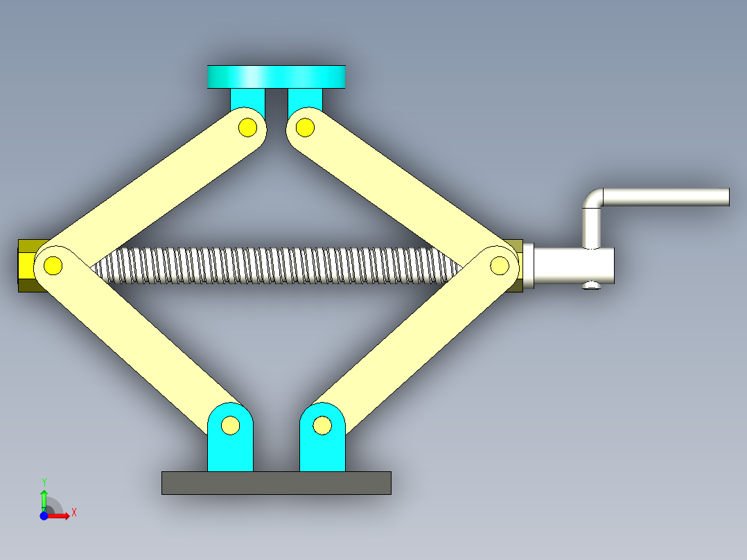 手摇千斤顶模型前视图