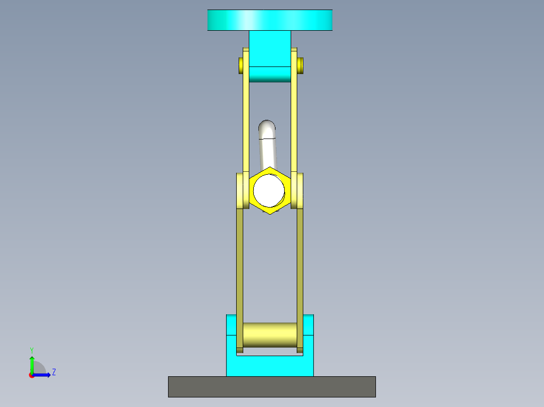 手摇千斤顶模型左视图