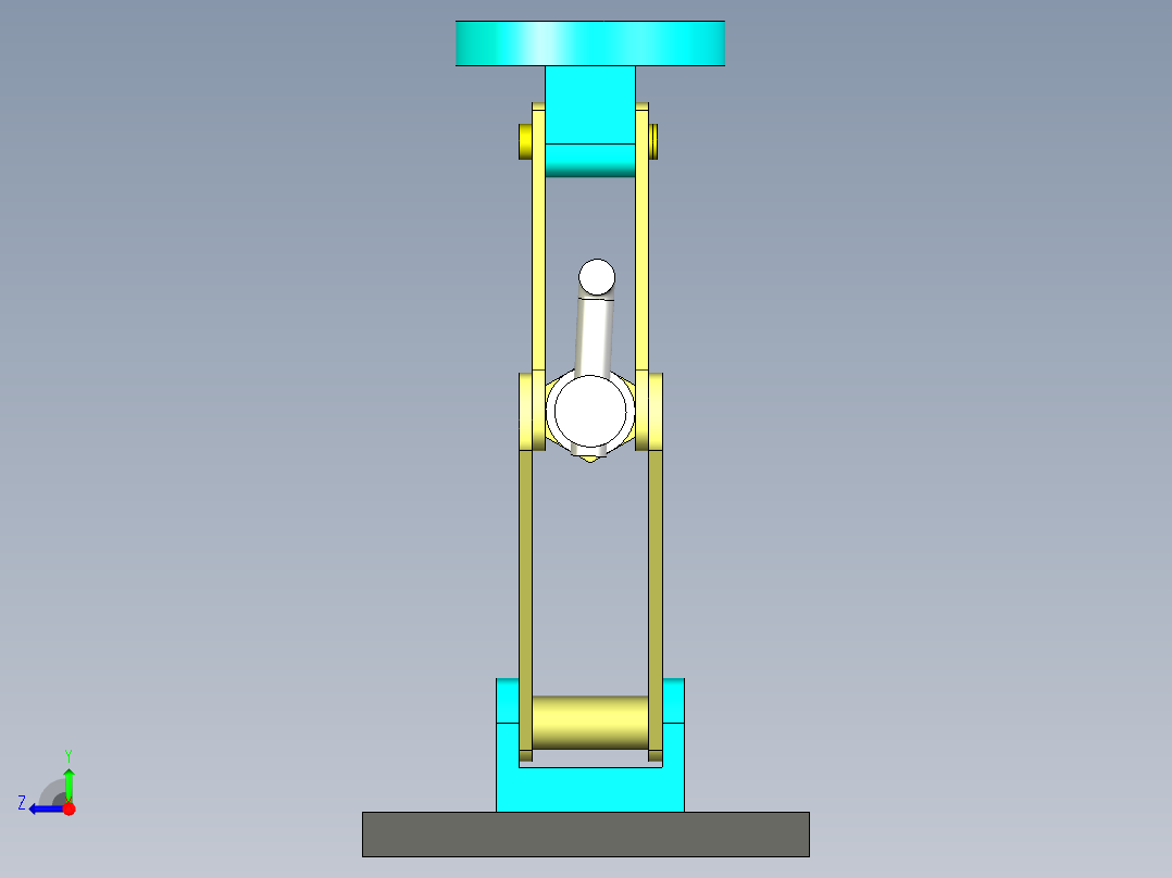 手摇千斤顶模型右视图