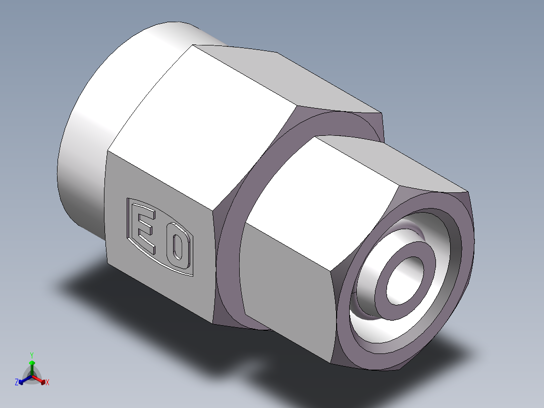 压力表接头-带螺母、7BD-08-18GDK+S主视图