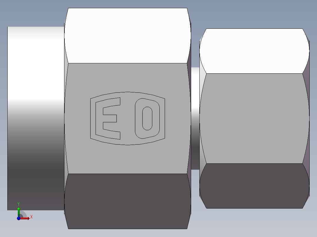 压力表接头-带螺母、7BD-08-18GDK+S前视图