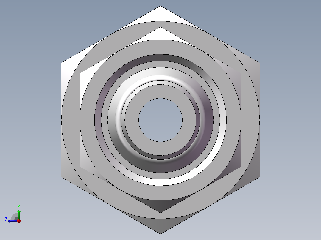 压力表接头-带螺母、7BD-08-18GDK+S右视图