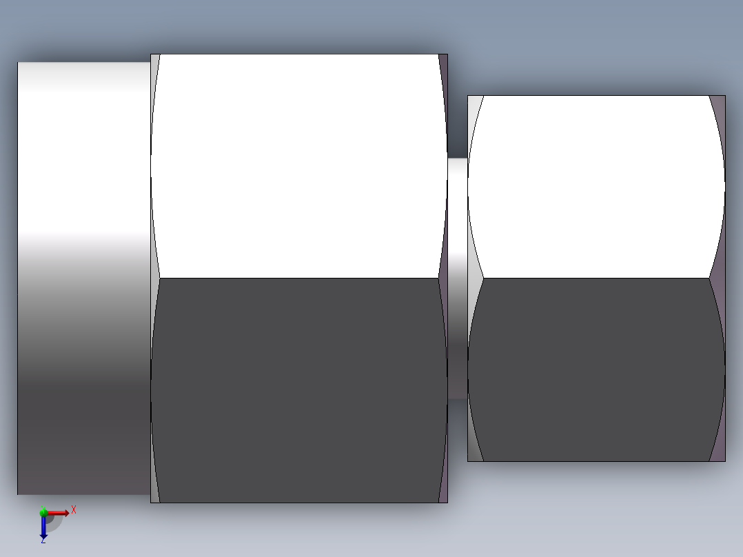 压力表接头-带螺母、7BD-08-18GDK+S俯视图
