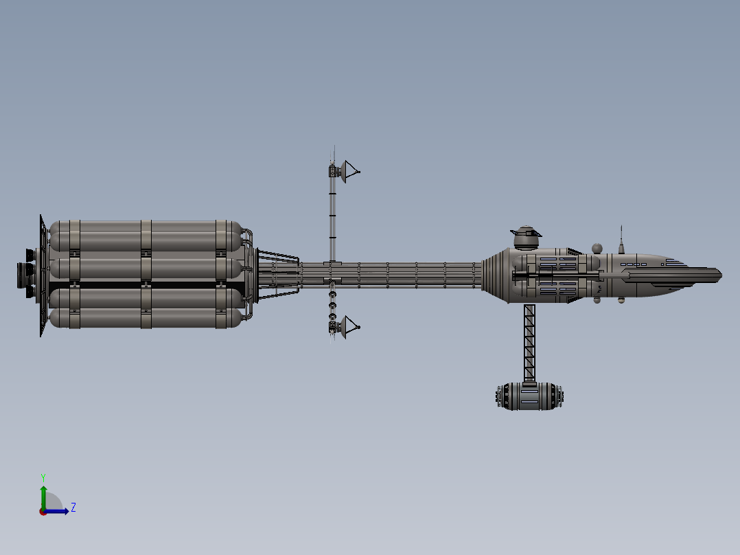 宇宙飞船(51)左视图