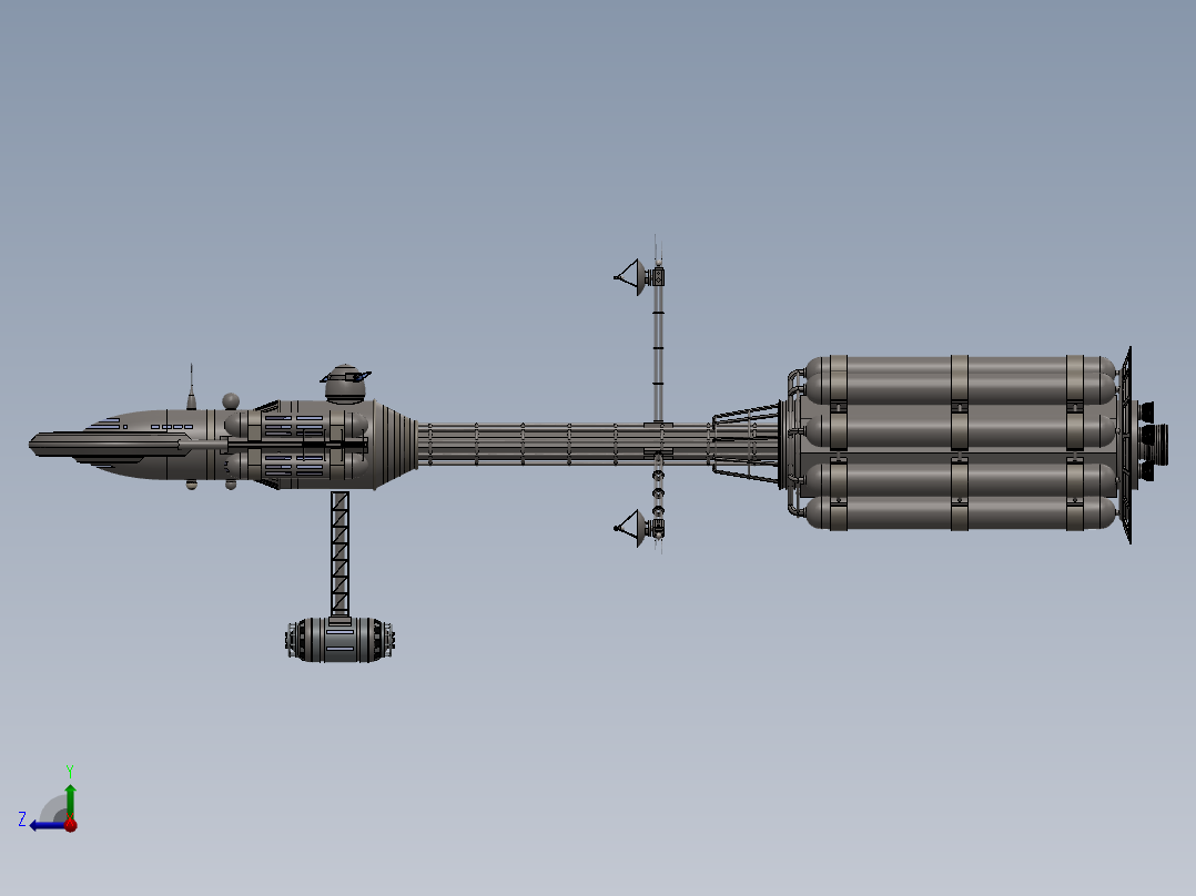 宇宙飞船(51)右视图