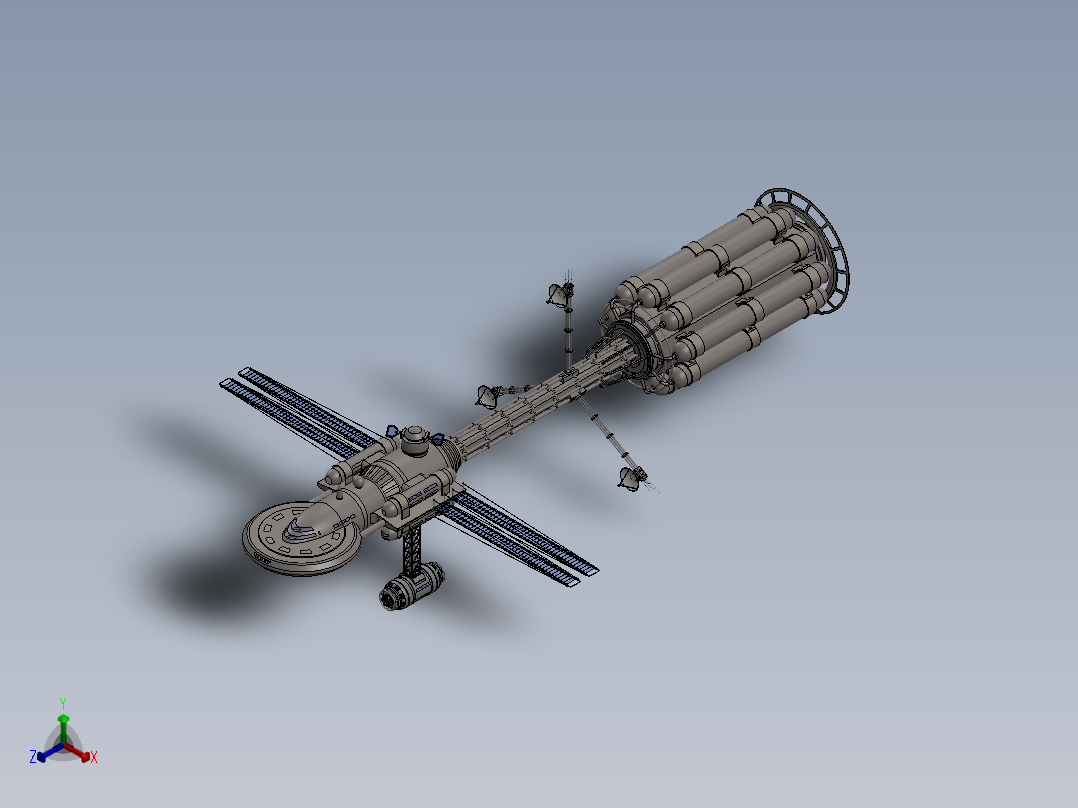 宇宙飞船(51)正等轴测图