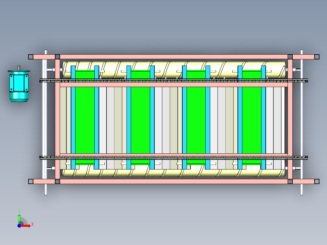 B3003618-滚筒式果蔬分选机前视图