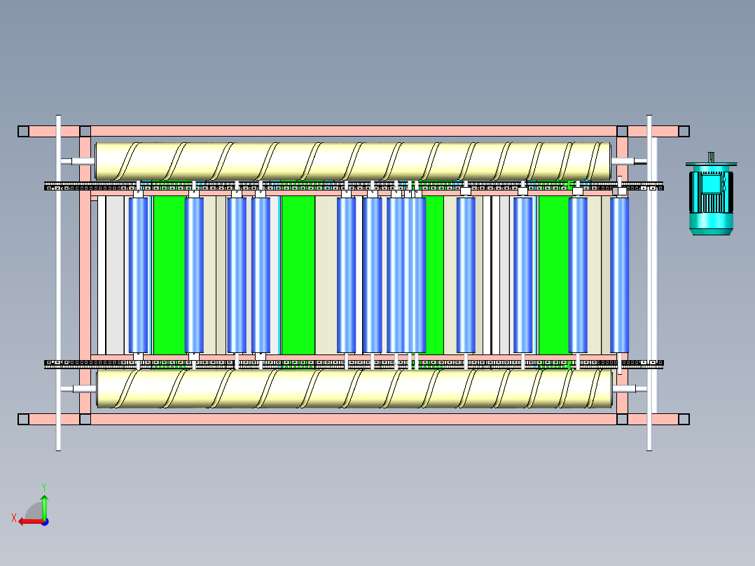 B3003618-滚筒式果蔬分选机后视图