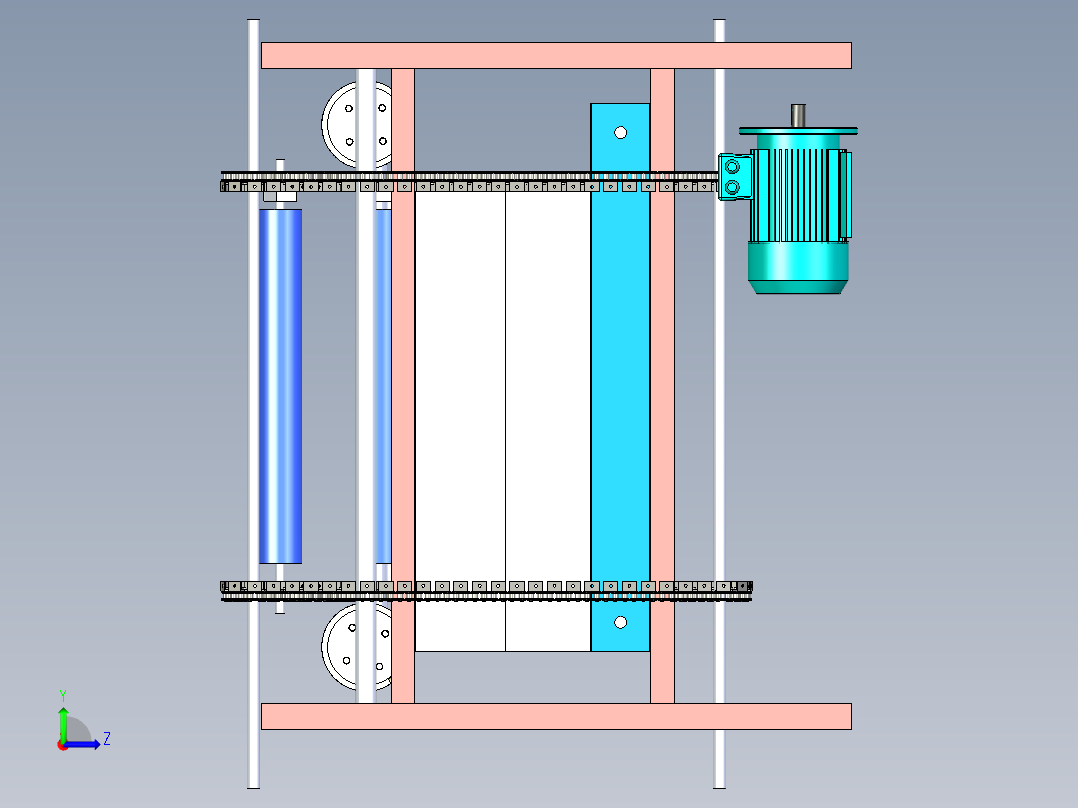 B3003618-滚筒式果蔬分选机左视图