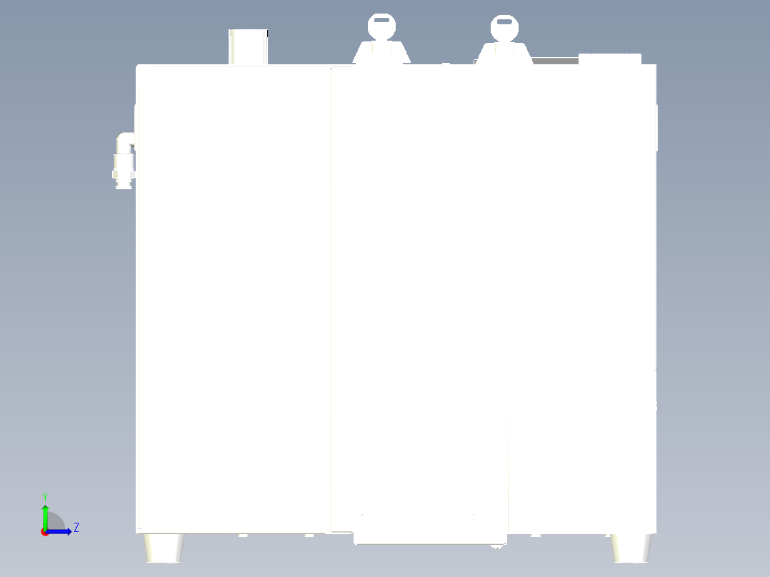 自动吹料螺丝供料器左视图