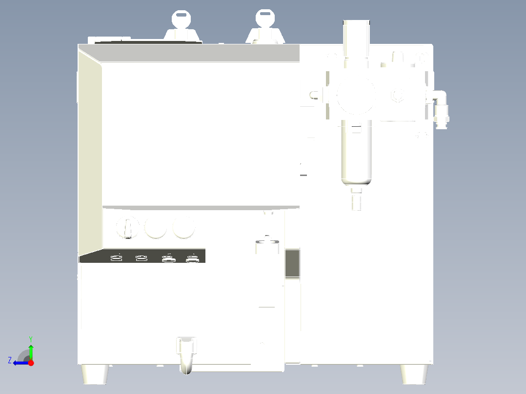 自动吹料螺丝供料器右视图