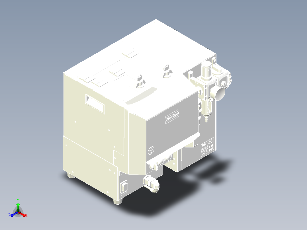 自动吹料螺丝供料器正等轴测图
