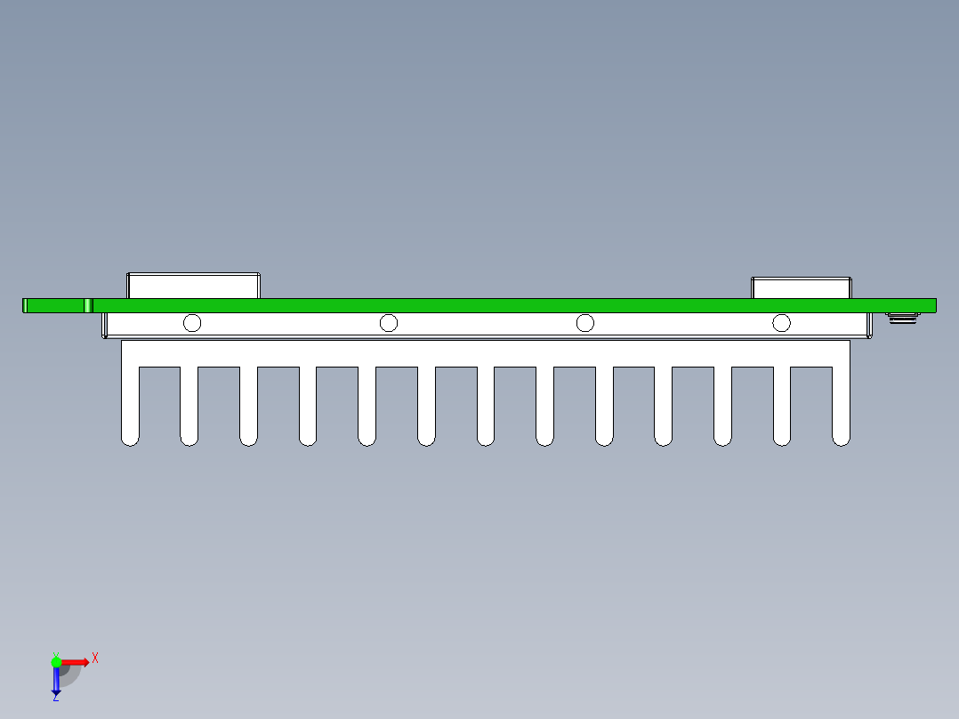 M.2 5G 调制解调器带散热器俯视图