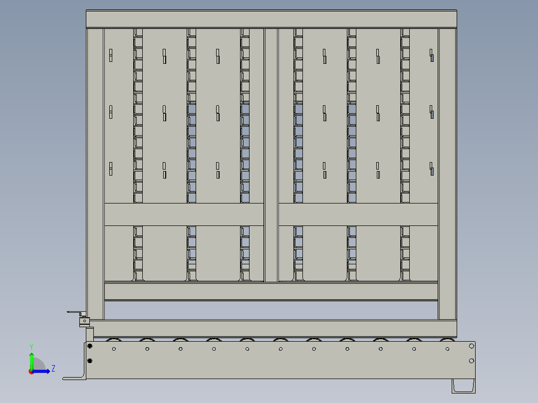 HT自动自动封头板物料车组件TREWQ左视图