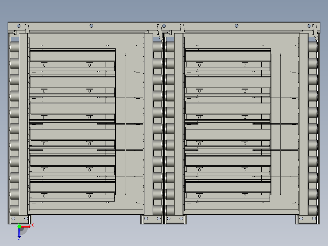 HT自动自动封头板物料车组件TREWQ俯视图