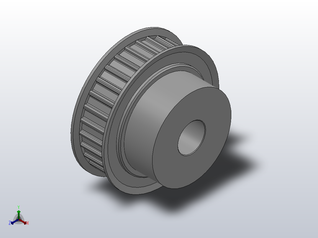 小凸缘型梯形齿同步带轮AT5型_SAT5DC-30-10-dc12-A主视图