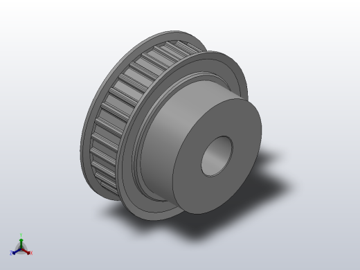 小凸缘型梯形齿同步带轮AT5型_SAT5DC-30-10-dc12-A