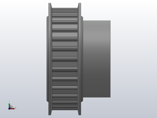 小凸缘型梯形齿同步带轮AT5型_SAT5DC-30-10-dc12-A前视缩略图