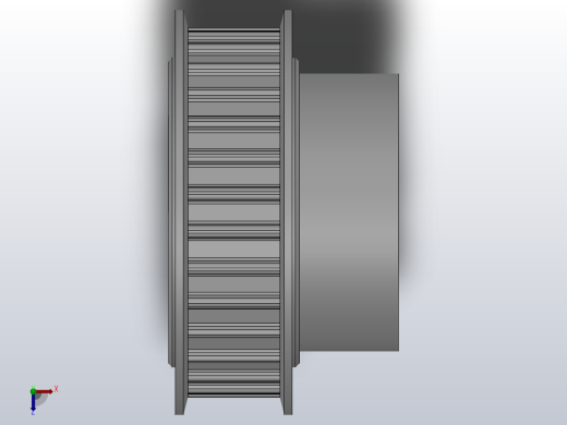 小凸缘型梯形齿同步带轮AT5型_SAT5DC-30-10-dc12-A俯视缩略图