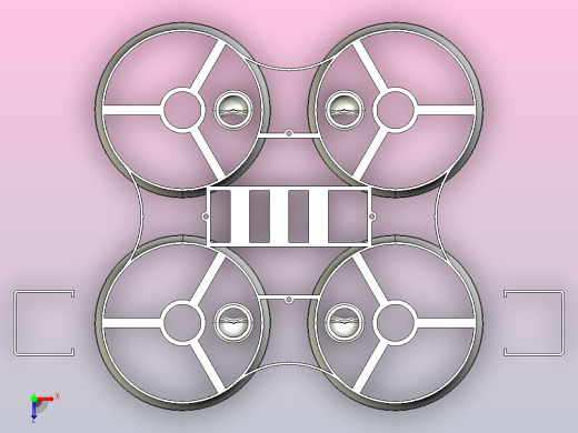 65毫米框架615有刷电机无人机机架俯视缩略图