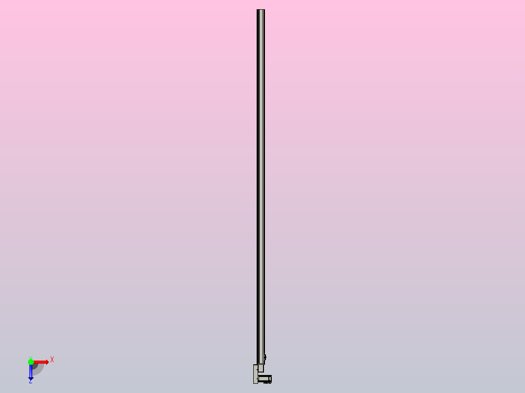 皮带直线轴半封闭可选导轨TPA-HNB-65S-90-L2950-ML-C-P10-N3俯视图