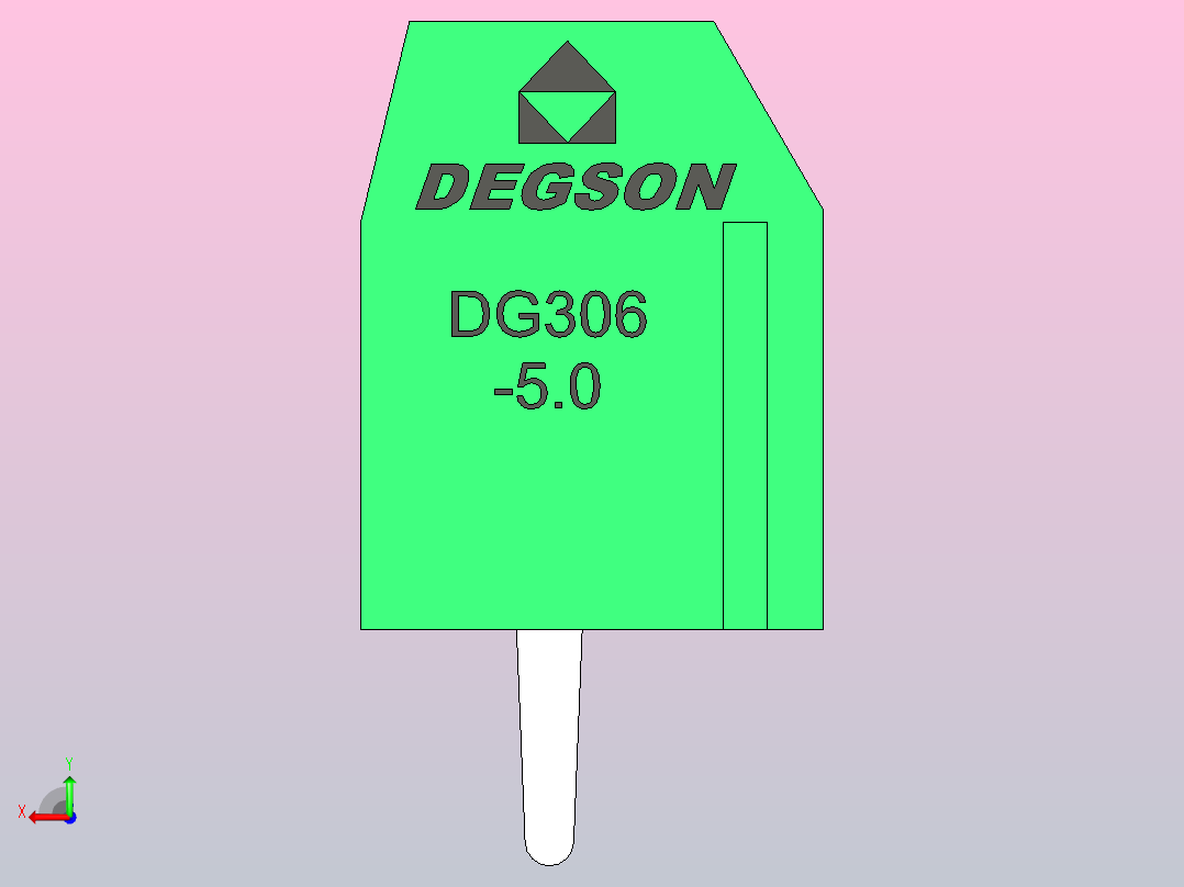 6针DG306 5绿色间距5毫米后视图
