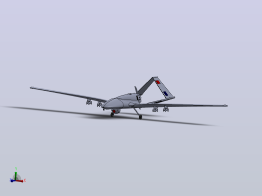bayraktar tb-2 无人机 SolidWorks stp飞机