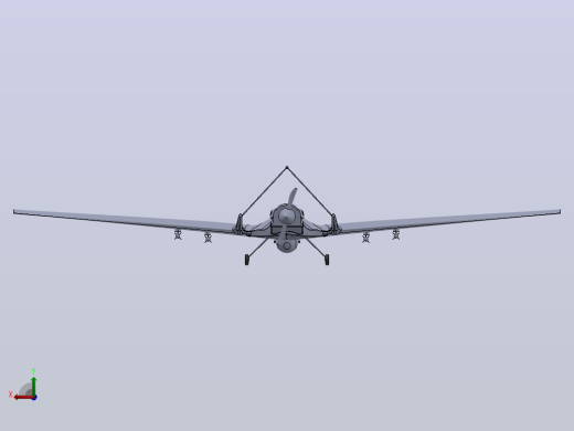 bayraktar tb-2 无人机 SolidWorks stp飞机后视缩略图