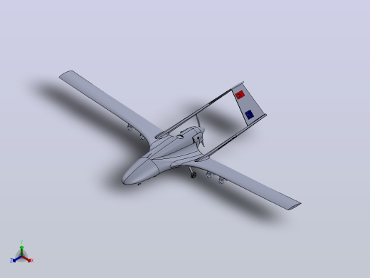 bayraktar tb-2 无人机 SolidWorks stp飞机正等轴测缩略图