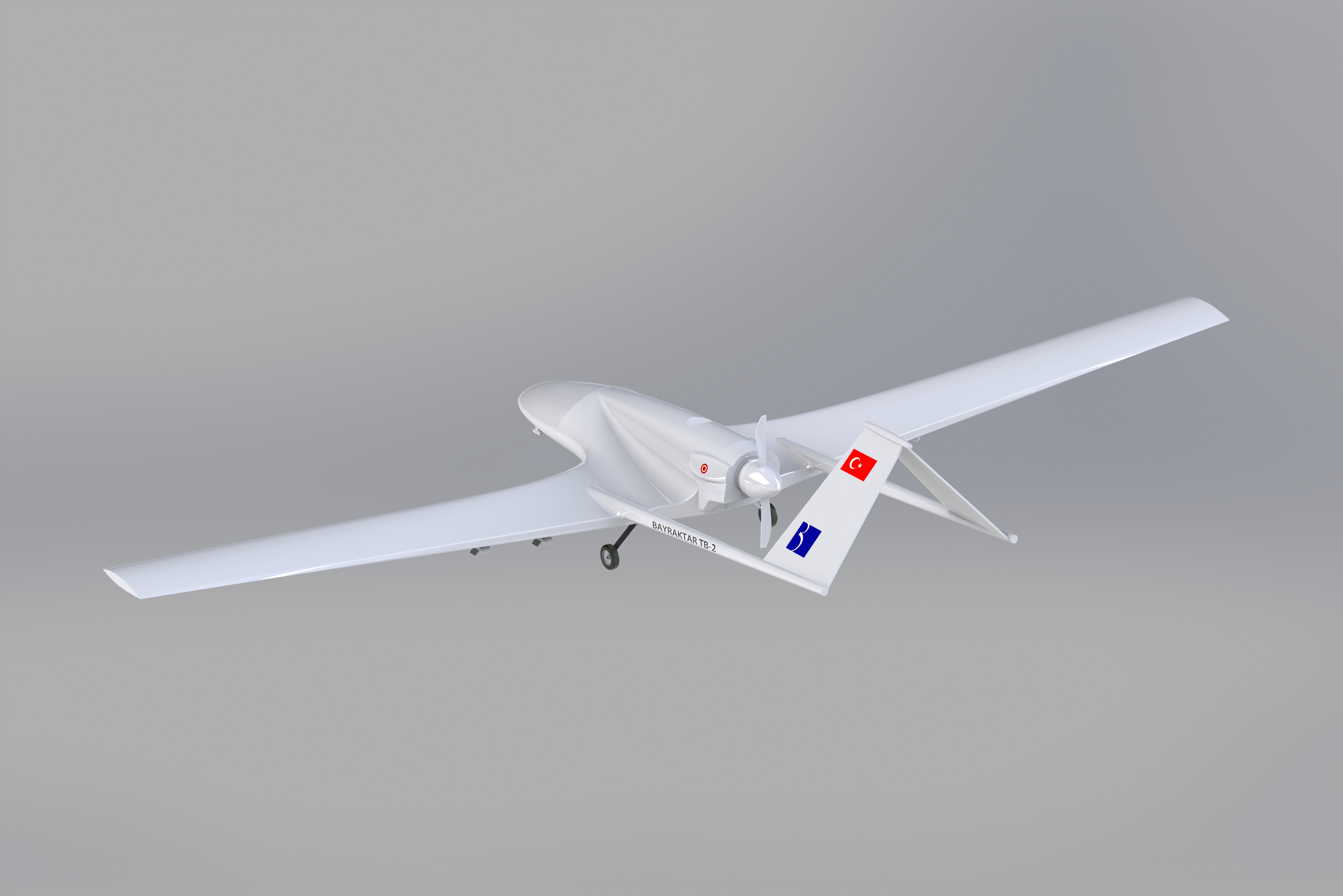 bayraktar tb-2 无人机 SolidWorks stp飞机