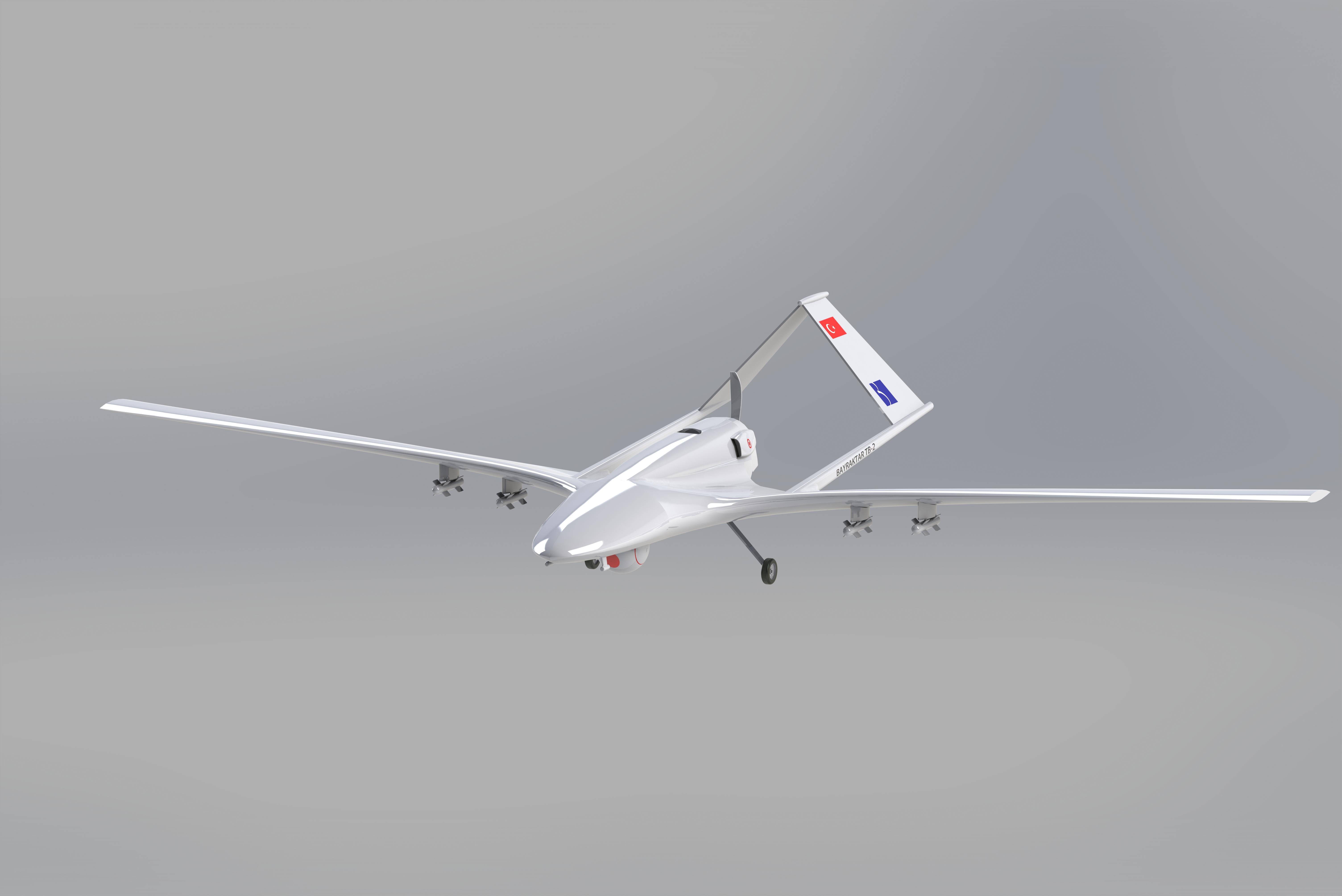 bayraktar tb-2 无人机 SolidWorks stp飞机