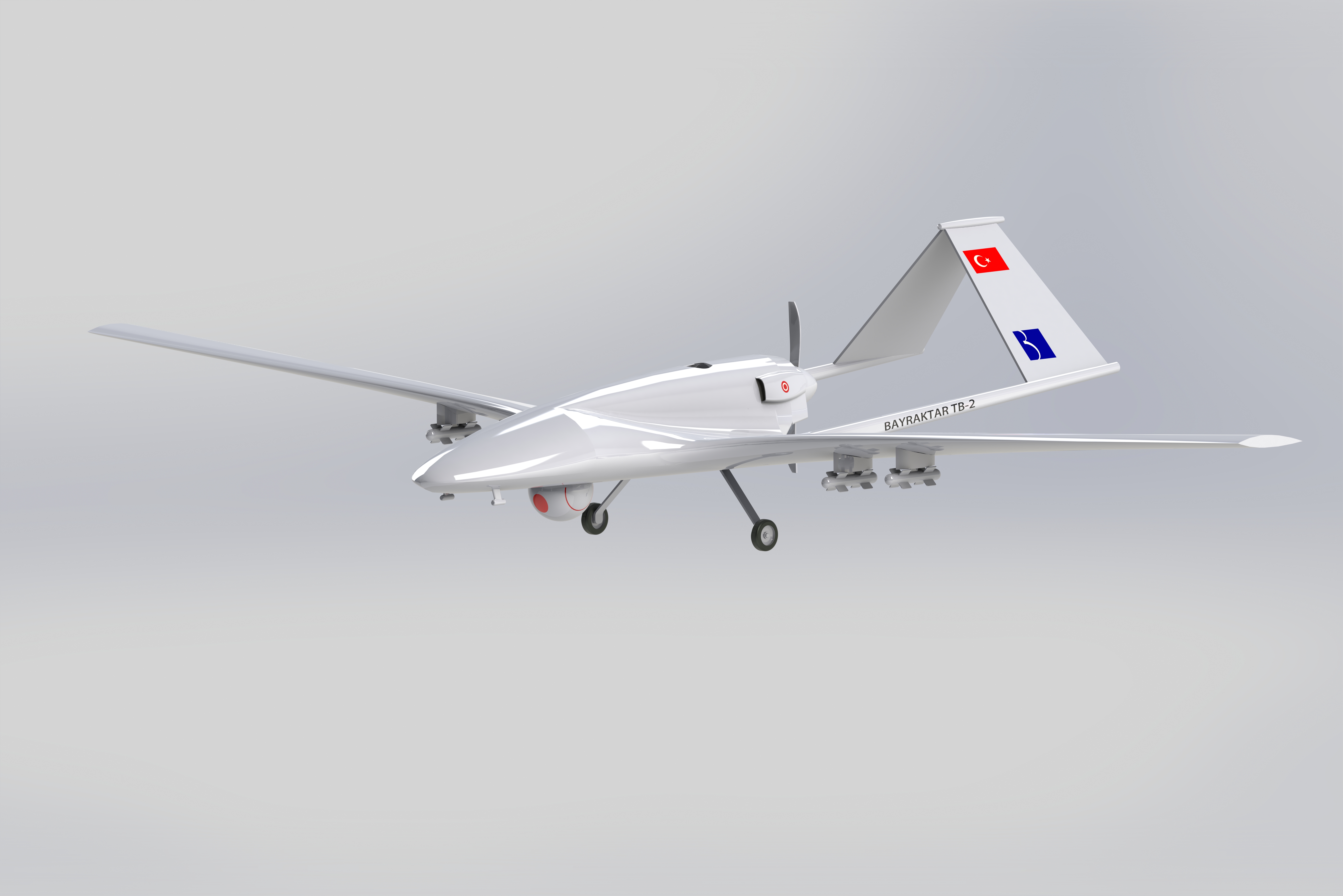 bayraktar tb-2 无人机 SolidWorks stp飞机