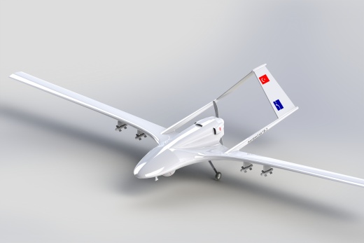 bayraktar tb-2 无人机 SolidWorks stp飞机缩略图