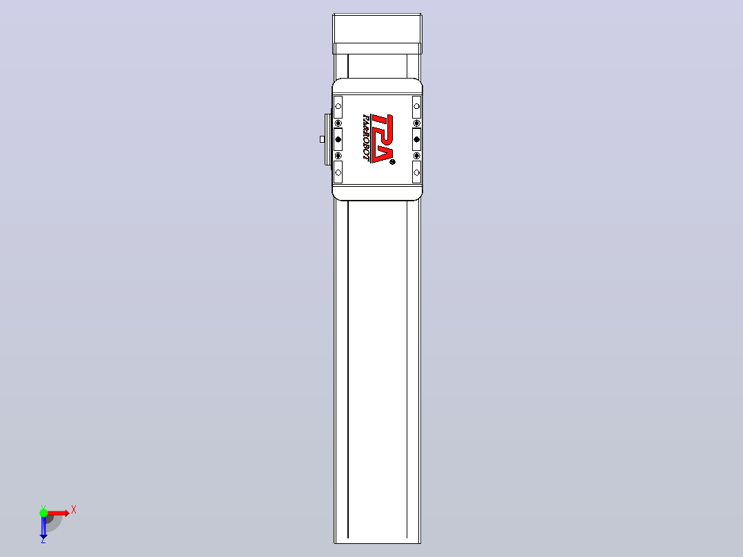 滚珠丝杠直线轴带导轨全封闭TPA-HCR-85D-1610C-L300-MP-Y-P20-N3俯视图