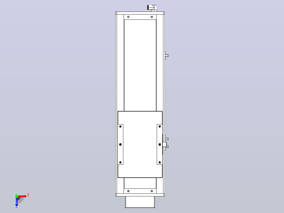 无尘螺杆滑台KCH17-BM（750W）KCH17-300-BM-750W-C4俯视图