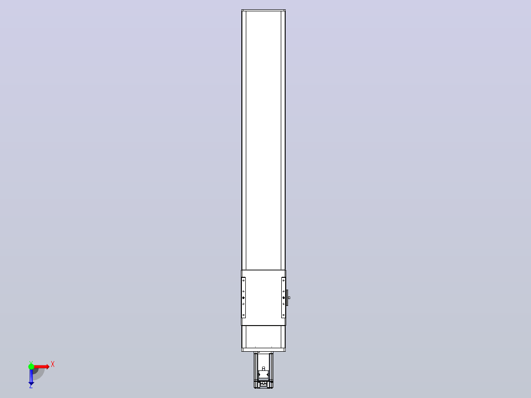 滚珠丝杠直线轴带导轨全封闭TPA-HCR-140D-2010C-L800-M-C-P40-N3俯视图