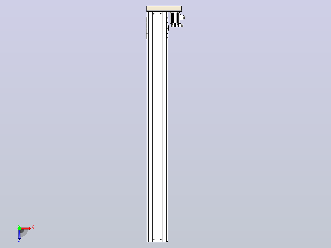 日规模组半封闭丝杆TPA-HNR-220D-3210C-L2050-ML-Y-P1K-N3俯视图
