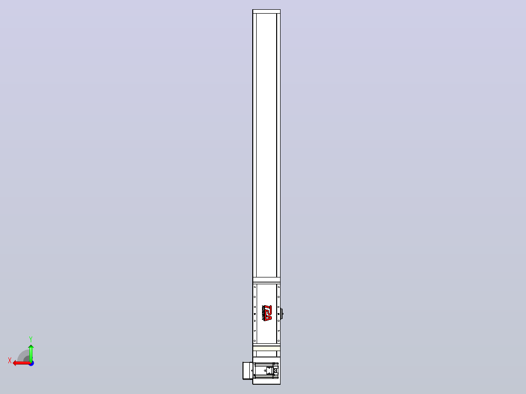 伺服电机集成皮带传动直线执行器TPA-OCB-140-256-L1150-LU-P75-N3后视图