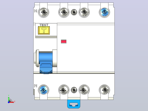 NL210_4p_剩余电流动作断路器三维模型202307前视缩略图