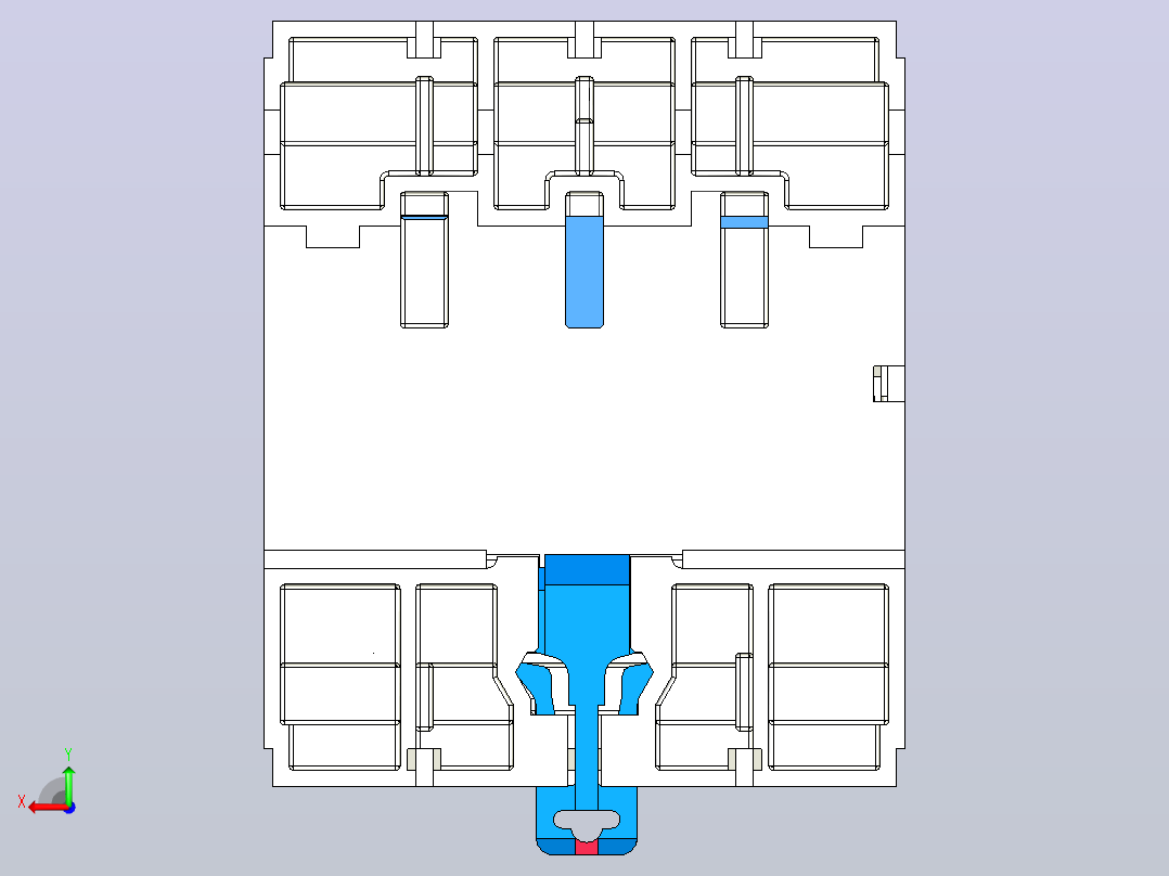 NL210_4p_剩余电流动作断路器三维模型202307后视图