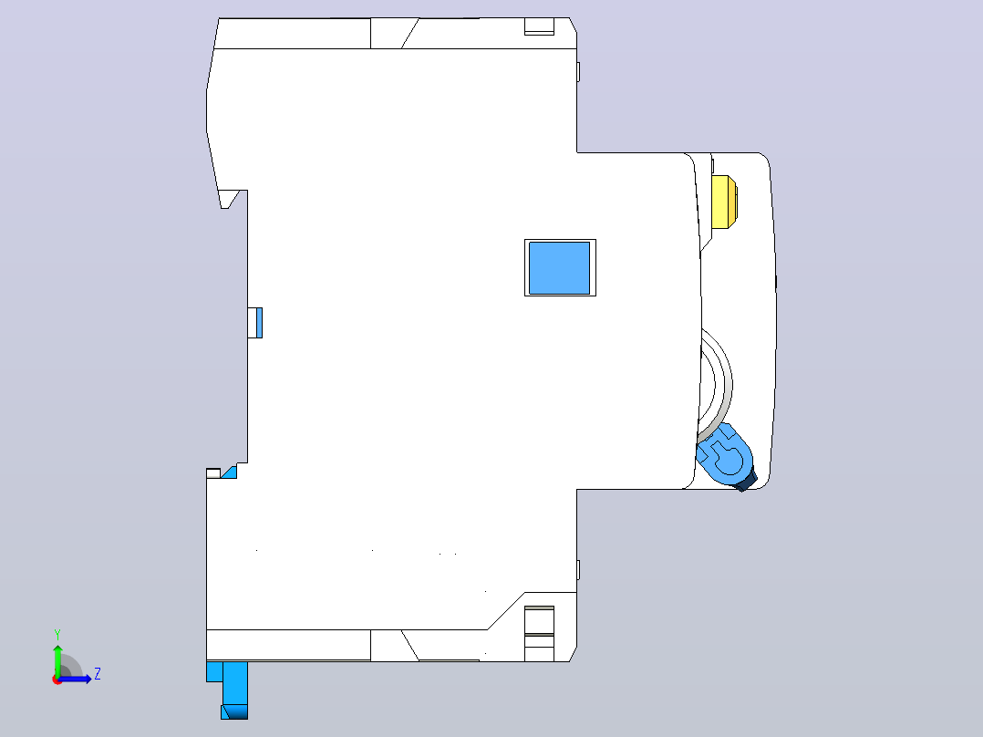 NL210_4p_剩余电流动作断路器三维模型202307左视图