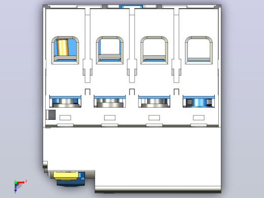 NL210_4p_剩余电流动作断路器三维模型202307俯视缩略图