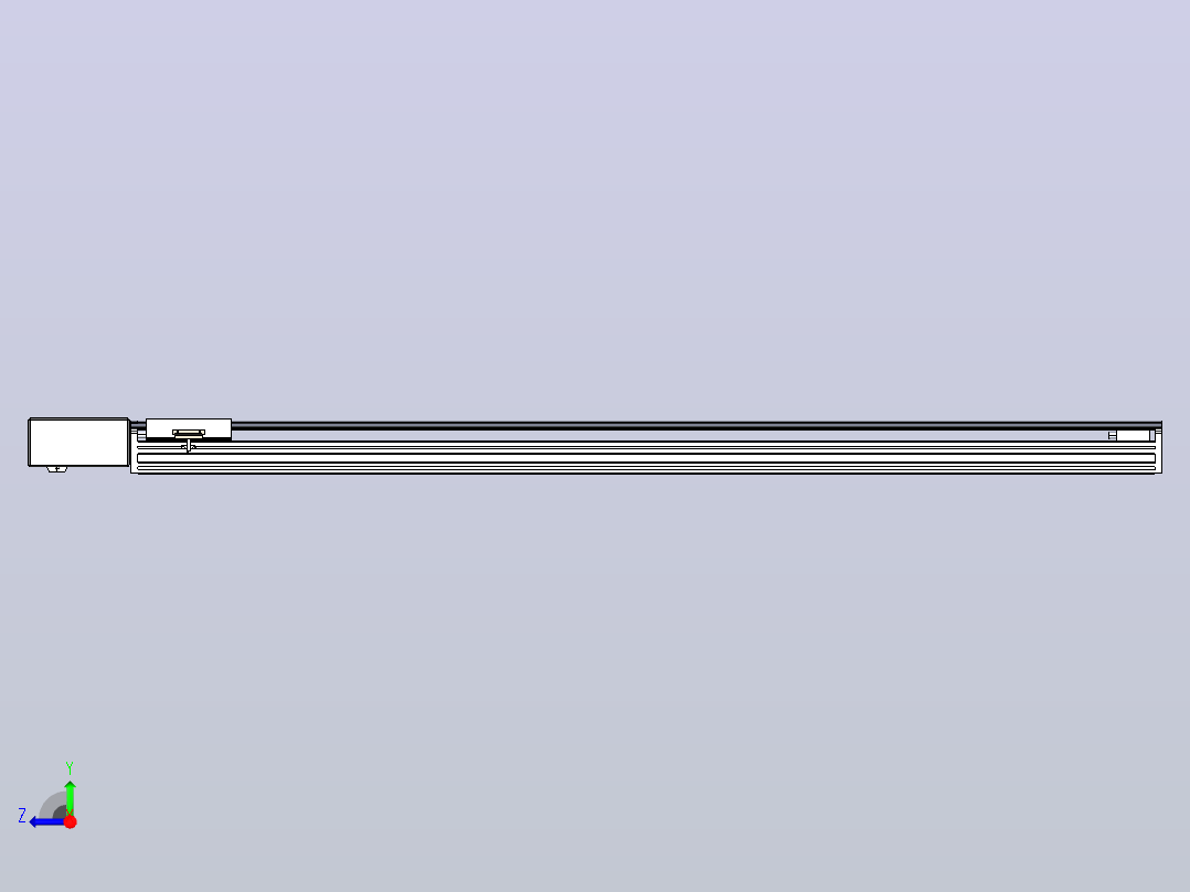 皮带直线轴半封闭可选导轨TPA-HNB-175D-140-L1600-MR-Y-P75-N3右视图