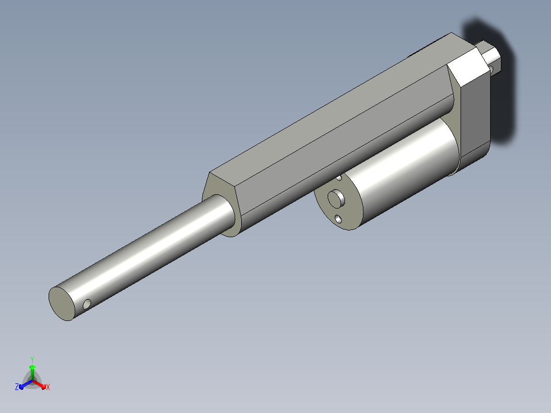 通用线性执行器 12 V 100mm 行程长度主视图