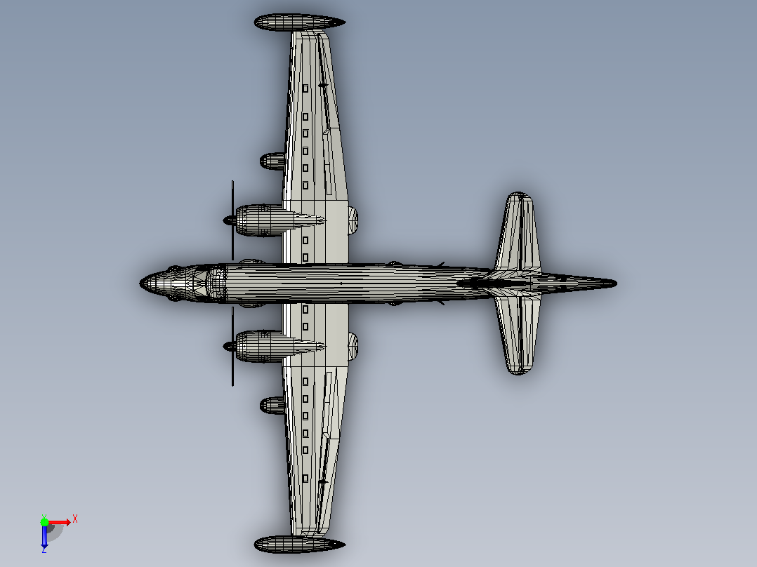 lockheed-p-2-neptune飞机俯视图