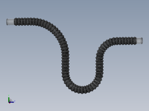 波纹软管可配置solidworks内径22-25mm
