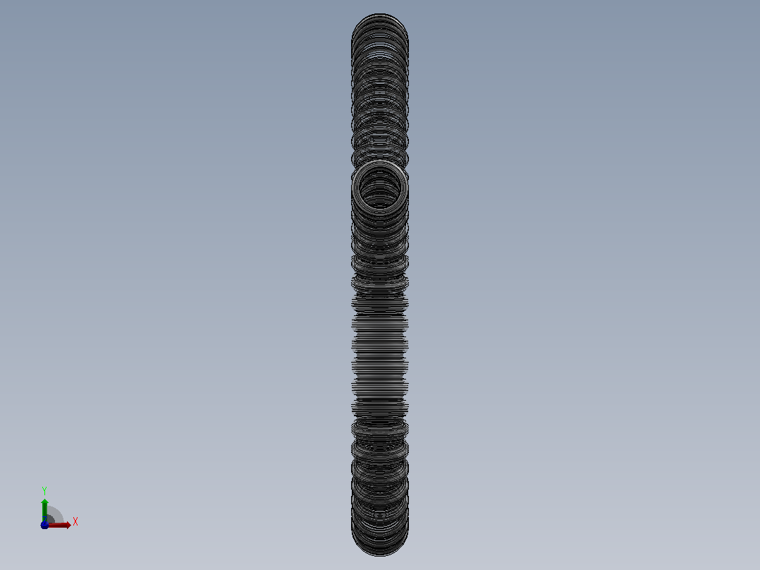 波纹软管可配置solidworks内径22-25mm前视图
