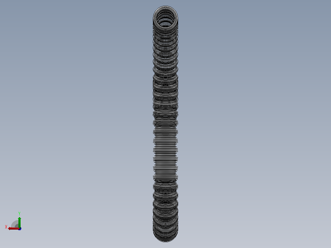 波纹软管可配置solidworks内径22-25mm后视图