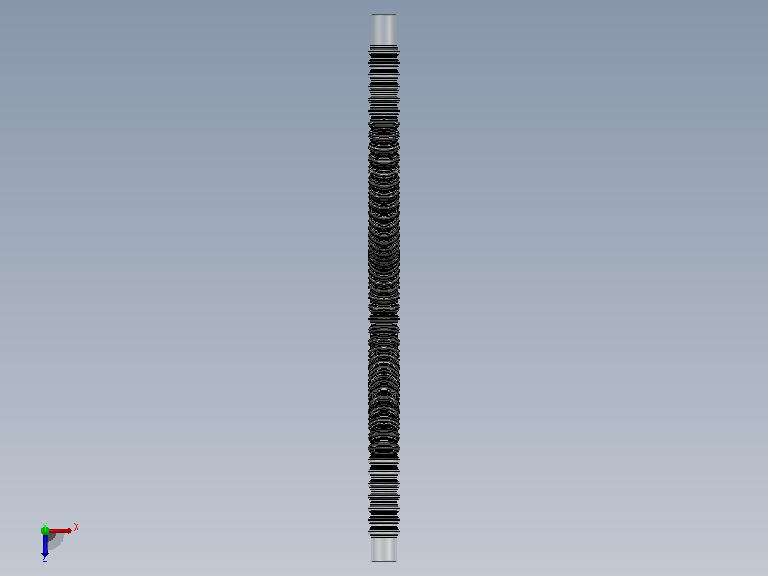 波纹软管可配置solidworks内径22-25mm俯视图