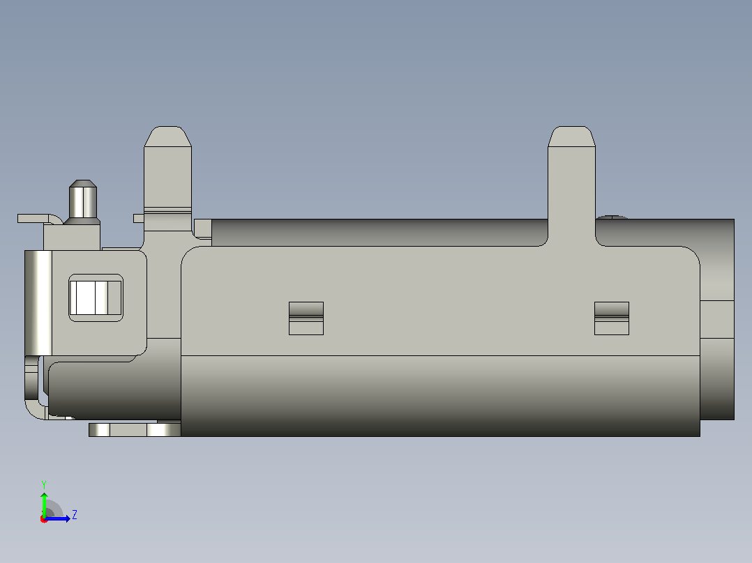 USB Type-C 24针SMT类型 外壳左视图